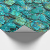 ターコイズパターン包装紙 ラッピングペーパー (角)