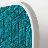 ターコイズパターン（の模様が）あるピックボールパドル ピックルボールラケット (左詳細)