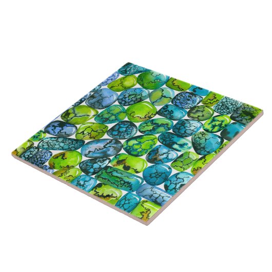 ターコイズパターン タイル (側面)