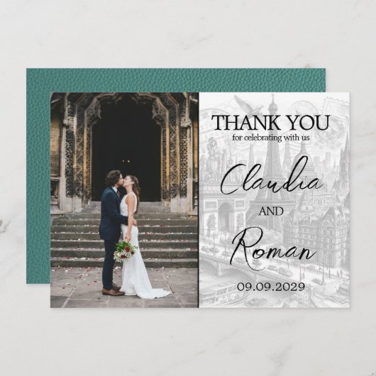 ターコイズパリパスポート サンキューカード (正面/裏面)