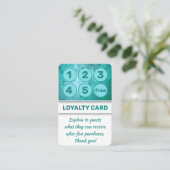 ターコイズパンチカードサロンスパマッサージ ロイヤリティカード (スタンド正面)