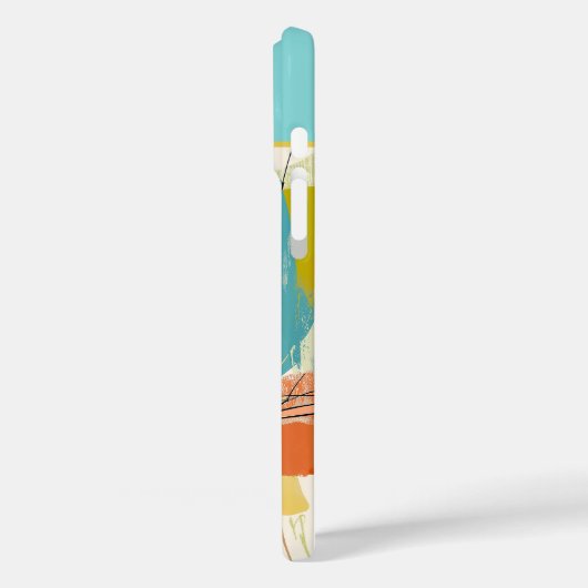 ターコイズパーソナライズされたおもしろいフロッグアート Case-Mate iPhoneケース (裏面 / 左)