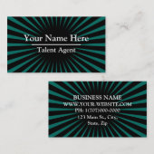 ターコイズパーソナライズされたスレイ 名刺 (正面/裏面)