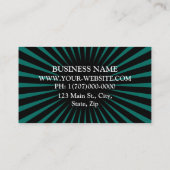 ターコイズパーソナライズされたスレイ 名刺 (裏面)