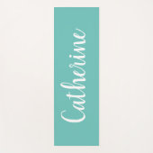 ターコイズパーソナライズされたヨガマット名 ヨガマット (正面)