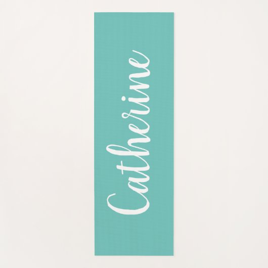ターコイズパーソナライズされたヨガマット名 ヨガマット (正面)