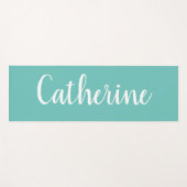 ターコイズパーソナライズされたヨガマット名 ヨガマット (正面(横))