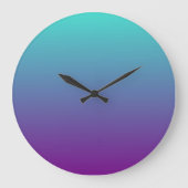ターコイズパープグラデーションル ラージ壁時計 (正面)