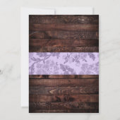 ターコイズパープルウッド水彩花ベビーシャワー 招待状 (裏面)