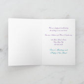 ターコイズパープルスノー新住所クリスマスカード シーズンカード (内部)