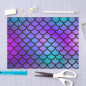 ターコイズパープルピンクブルーマーメイドスケールファンタジーフィッシュ 薄葉紙 (クラフト)