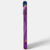ターコイズパープルブルー金ゴールドグリッター大理石 Case-Mate iPhoneケース (裏面 / 左)