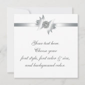 ターコイズパープルローズのウェディング 招待状 (裏面)