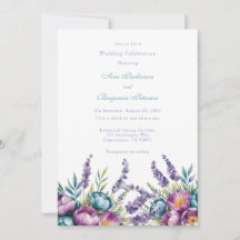 ターコイズパープルワイルドフラワー結婚ズお祝い