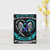 ターコイズパープル自殺予防孫メモリ カード (黄色い花)