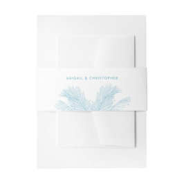 ターコイズパーム葉ストロピカルビーチ結婚式 招待状ベリーバンド