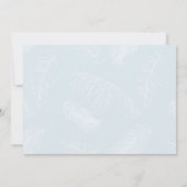 ターコイズパーム葉ストロピカルビーチ結婚式 招待状 (裏面)