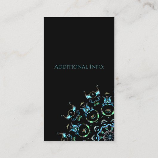 ターコイズパールマンダラビジネスカード2 名刺 (裏面)