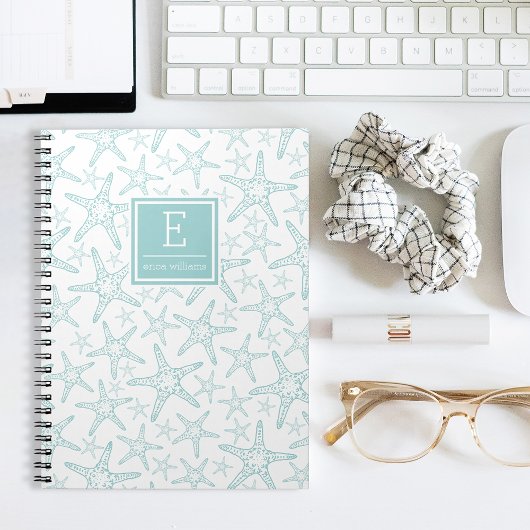 ターコイズヒトデパーソナライズされたン ノートブック