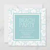ターコイズヒトデビーチパーティー 招待状 (正面)