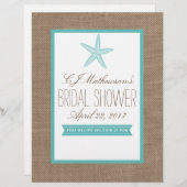 ターコイズヒトデブライダルシャワーレシピ分周器 (正面/裏面)