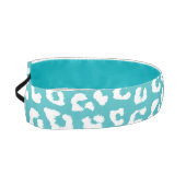 ターコイズヒョウ印刷パターン アスレチックヘッドバンド (左)