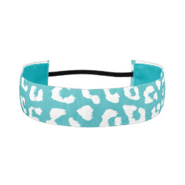 ターコイズヒョウ印刷パターン アスレチックヘッドバンド