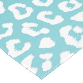 ターコイズヒョウ印刷パターン ショートテーブルランナー (コーナー)