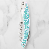 ターコイズヒョウ印刷パターン ソムリエナイフ (正面)