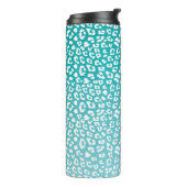 ターコイズヒョウ印刷パターン タンブラー (回転左)