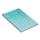 ターコイズヒョウ印刷パターン ノートブック (右側)