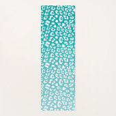 ターコイズヒョウ印刷パターン ヨガマット (正面)