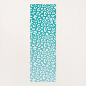 ターコイズヒョウ印刷パターン ヨガマット (裏面)