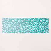 ターコイズヒョウ印刷パターン ヨガマット (正面(横))