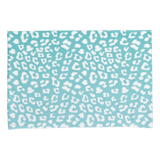 ターコイズヒョウ印刷パターン 枕カバー (正面右)