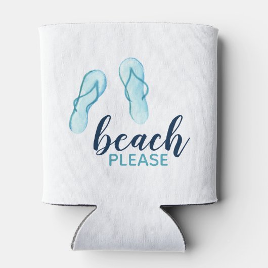 ターコイズビーチお願いフリップパーソナライズされた 缶クーラー (裏面)