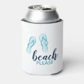 ターコイズビーチお願いフリップパーソナライズされた 缶クーラー (缶裏面)
