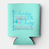 ターコイズビーチの砂地のつま先と塩辛いキス 缶クーラー (正面)