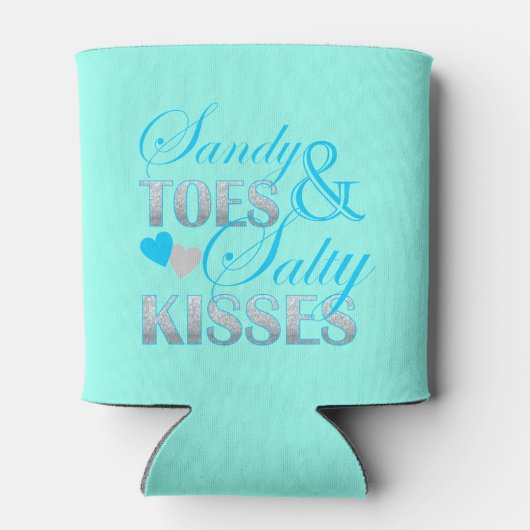 ターコイズビーチの砂地のつま先と塩辛いキス 缶クーラー (裏面)