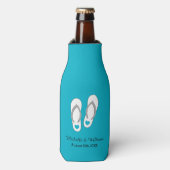 ターコイズビーチサンダルビーチ結婚式ボトル冷却器 ボトルクーラー (ボトル正面)