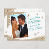 ターコイズビーチサンディトゥーズ塩辛い写真救日付 案内ポストカード (正面/裏面)