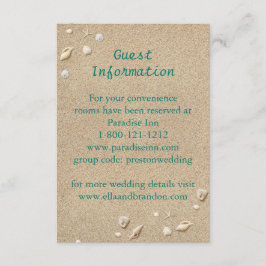 ターコイズビーチサンディトゥートーズ塩辛キスエンクロージャ 招待状