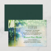 ターコイズビーチパームズ結婚式の受付カード エンクロージャーカード (正面/裏面)