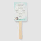 ターコイズビーチヒトデ結婚式 プログラム ハンドファン (裏面)