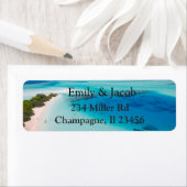 ターコイズビーチフォト差出人住所ラベル ラベル (インサイチュ)