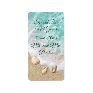 ターコイズビーチ波の拡散ラブハンドサニトール ラベル