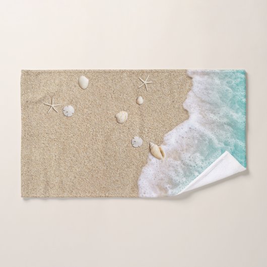 ターコイズビーチ波 バスタオルセット (ハンドタオル)