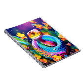 ターコイズピンクと黄色鮮やかのコブラヘビ ノートブック (右側)