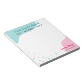 ターコイズピンクは母からのメモを星にする ノートパッド (アングル)