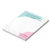 ターコイズピンクは母からのメモを星にする ノートパッド (回転)